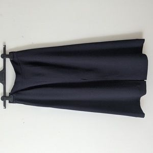 Navy blue Cos crepe split midi skirt